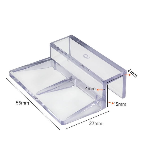 Soporte de placa de cubierta para pecera, estante de soporte de acrílico, soporte para acuario de 6 mm, 8 mm, 10 mm y 12 mm de vidrio