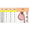thumbnail image 7 of V-neck multi-color printed long sleeve blouse long sleeve blouse, 7 of 7