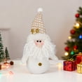 thumbnail image 4 of Christmas Table Decoration Christmas Plush Santa Figurine Xmas Tabletop Ornament for Home Kitchen Mantel Fireplace Window Sill Xmas Gift Holiday Party Decor, 4 of 5