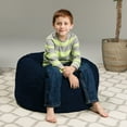 thumbnail image 4 of Chill Sack Bean Bag Chair, Memory Foam Lounger with Microsuede Cover, Kids, 2 ft, Navy, 4 of 8