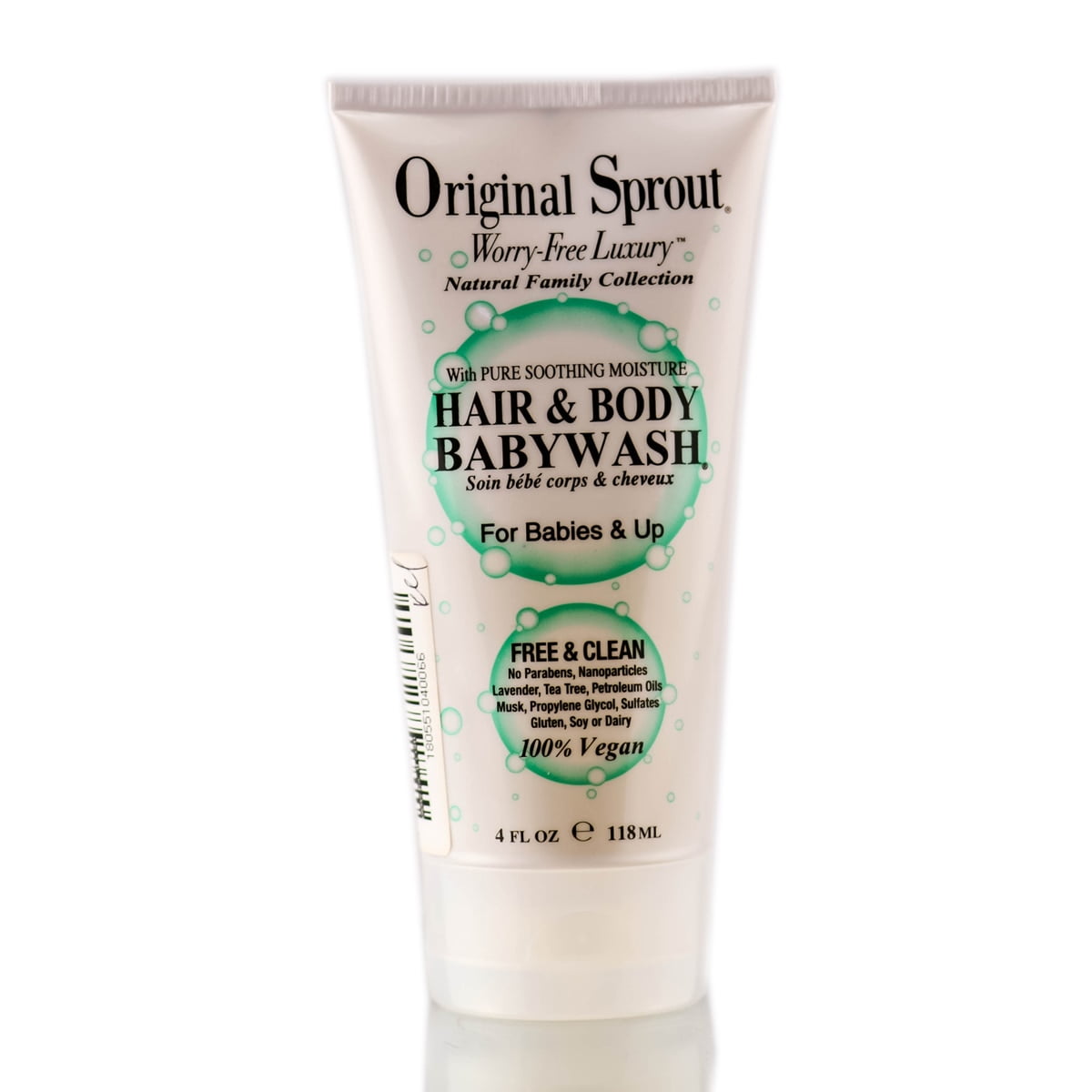 The Original Little Sprout - 2 in 1 Hair Shampoo & Body Pure Baby Wash (Size : 4 oz / travel size)
