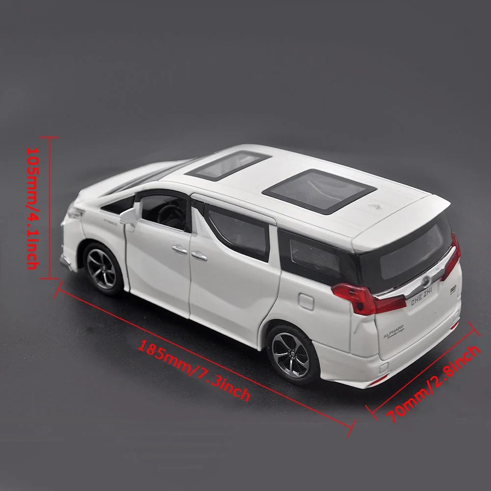 1: 32 Suitable for Toyota Elfa MPV alloy die-casting metal car models, audio-visual simulation children's toys