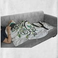 thumbnail image 5 of Tree Soft Flannel Fleece Throw Blanket, Abstract Nature Interpretation Pattern on Plain Background, Cozy Plush for Indoor and Outdoor Use, 50" x 70", Green Grey, by Ambesonne, 5 of 5