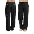 thumbnail image 4 of Faithtur Women´s Drawstring Pants, Summer Elastic Waist Solid Color Loose Lounge Pants with Pockets, 4 of 6