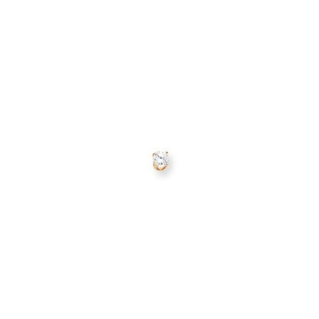 14k Yellow Gold G/H SI Quality Single Stud Diamond Earrings. Carat Wt- 0.31ct (4MM)