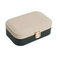 thumbnail image 2 of yotijay Jewelry Box with Mirror Case Holder Showcase Storage Case Jewelry Beige Black, 2 of 9