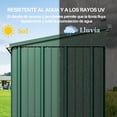 thumbnail image 4 of Zocalo Cobertizo de Almacenamiento Exterior, Casa Prefabricada, 162x90x180cm-Verde, 4 of 8