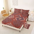 thumbnail image 2 of Erosebridal Aztec Aesthetic Full Size Sheets, Red Bed Sheets, 4-Piece 1 Flat Sheet, 1 Fitted Sheet and 2 Pillowcases, 2 of 5