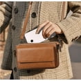 thumbnail image 3 of Arcticwind Leather Crossbody Bag for Women,Multifunctional Large Capacity,Phone Bag,ID bag,Anti Theft Wallet Purse Shoulder Bag,Triple Compartment Crossbody with Card Slots And Ziptop, 3 of 10