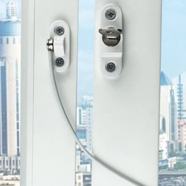 Restrictor de cable de bloqueo de puerta de ventana Cable de bloqueo de protección multipropósito Cable de captura FLhrweasw Nuevo