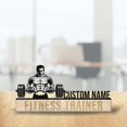 thumbnail image 2 of Handmadetneonsign Fitness Trainer Metal Nameplate, Weightlifter Desk Nameplate, Trainer Desk Decor 037900, 2 of 5