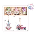 thumbnail image 3 of Happy Easter Wooden Ornaments,Easter Egg Gnome Bunny Carrot Truck Wooden Hanging Ornaments,Spring Easter Wooden Slice for Easter Party Decorations, 3 of 9