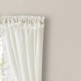 thumbnail image 2 of Ellis Home Classic Narrow Ruffle 2-Piece Natural Color Rod Pocket Curtain Panel, 80" X 72", 2 of 4