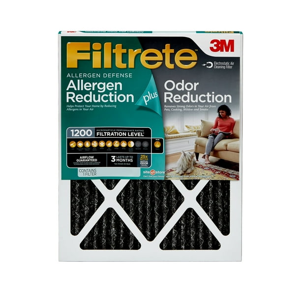 Filtrete 24x24x1, Allergen Plus Odor Reduction HVAC Furnace Air Filter