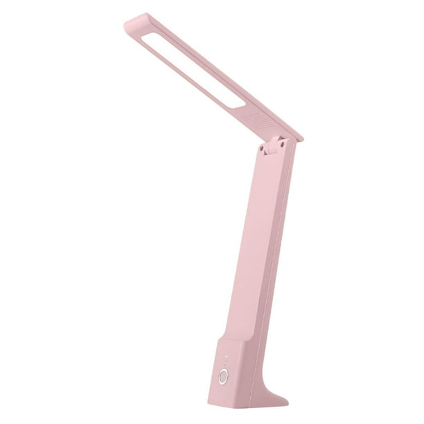 Lámpara de escritorio LED, luz de lectura, control táctil, estudio, moderna, cuidado de los ojos, 3 niveles Enchufe rosa