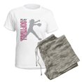 thumbnail image 5 of CafePress - Girls Softball Women's Light Pajamas - Women's Short Sleeve Print T-Shirt and Pants Light Cotton Pajama Set, 5 of 7