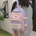thumbnail image 3 of Mochila Escolar De Contraste De Color Kawaii, Mochila De Estilo Preppy Para Adolescentes, Niñas Y Niños, Mochila De Viaje De Gran Capacidad, 3 of 4