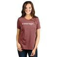 thumbnail image 2 of Courage Women's Fashion Relaxed T-Shirt Tee Heather Rouge Small, 2 of 5