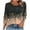 013 Brown, variant on Hvot&aat Womens 3/4 Length Sleeve Tops Plus Size Crewneck Loose Fit Casual Shirts