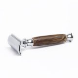 Wowe Double Edge Safety Razor with Long Natural Bamboo Handle ...