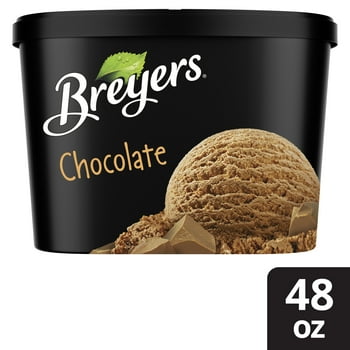 Breyers Classics Ice Cream Chocolate Ice Cream 48 oz, Perfect with Pie, Cake, and Desserts
