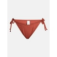 thumbnail image 6 of Time and Tru Women's and Women's Plus Ribbed Side Tie Bikini Swim Bottoms, Sizes XS-2X, 6 of 6