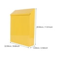 thumbnail image 7 of UPOUART Iron Mailbox Yellow Durable European Style for Storage Use 1Pc, 7 of 7