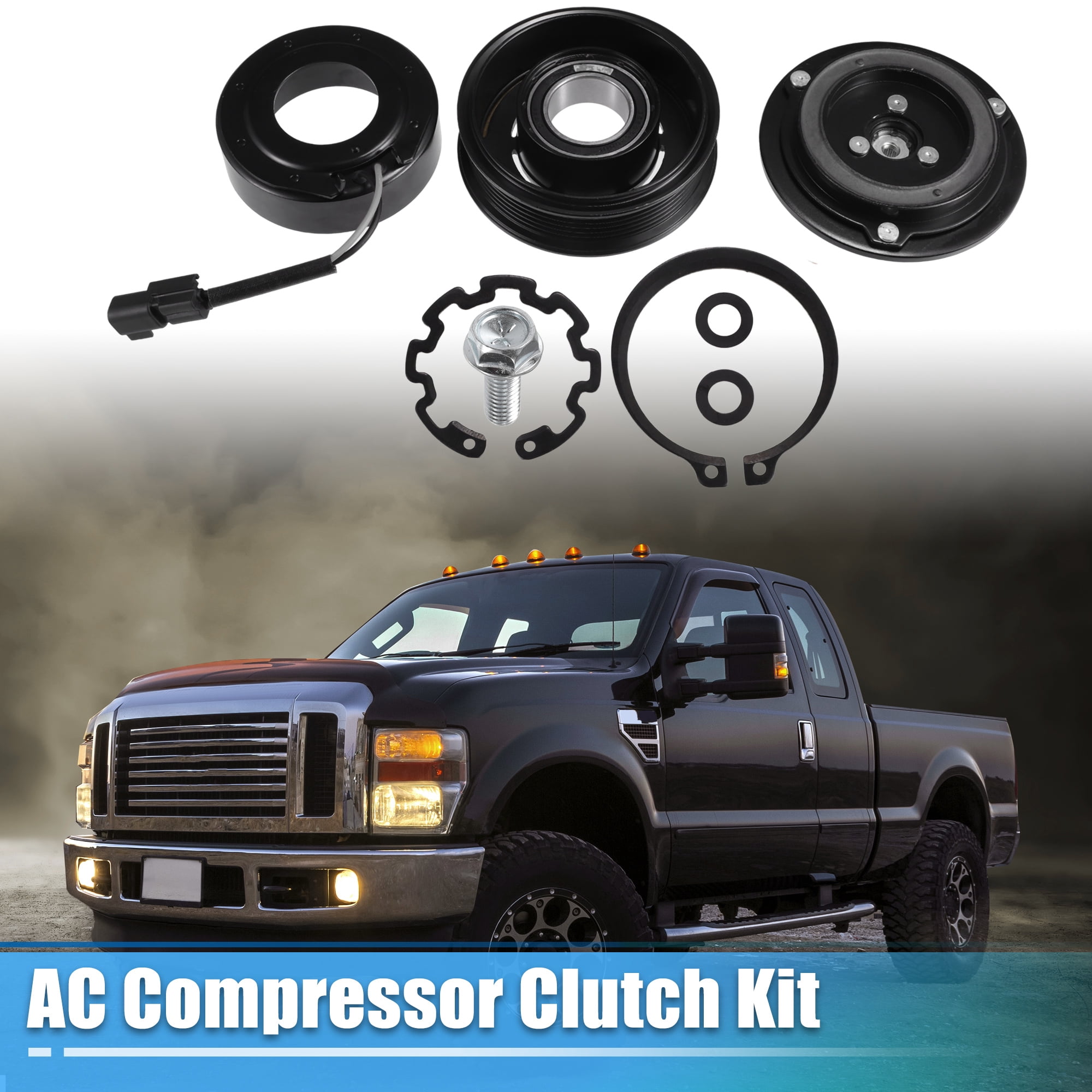 Unique Bargains AC Compressor Clutch Kit Replacement for FORD F-250 2007-2009 8CYL 4.6L