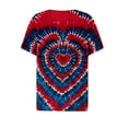 thumbnail image 3 of HADST Women V-Neck T-Shirts Short Sleeve Plus Size Fourth of July Print Blouses Casual Summer Top S-3XL, 3 of 4