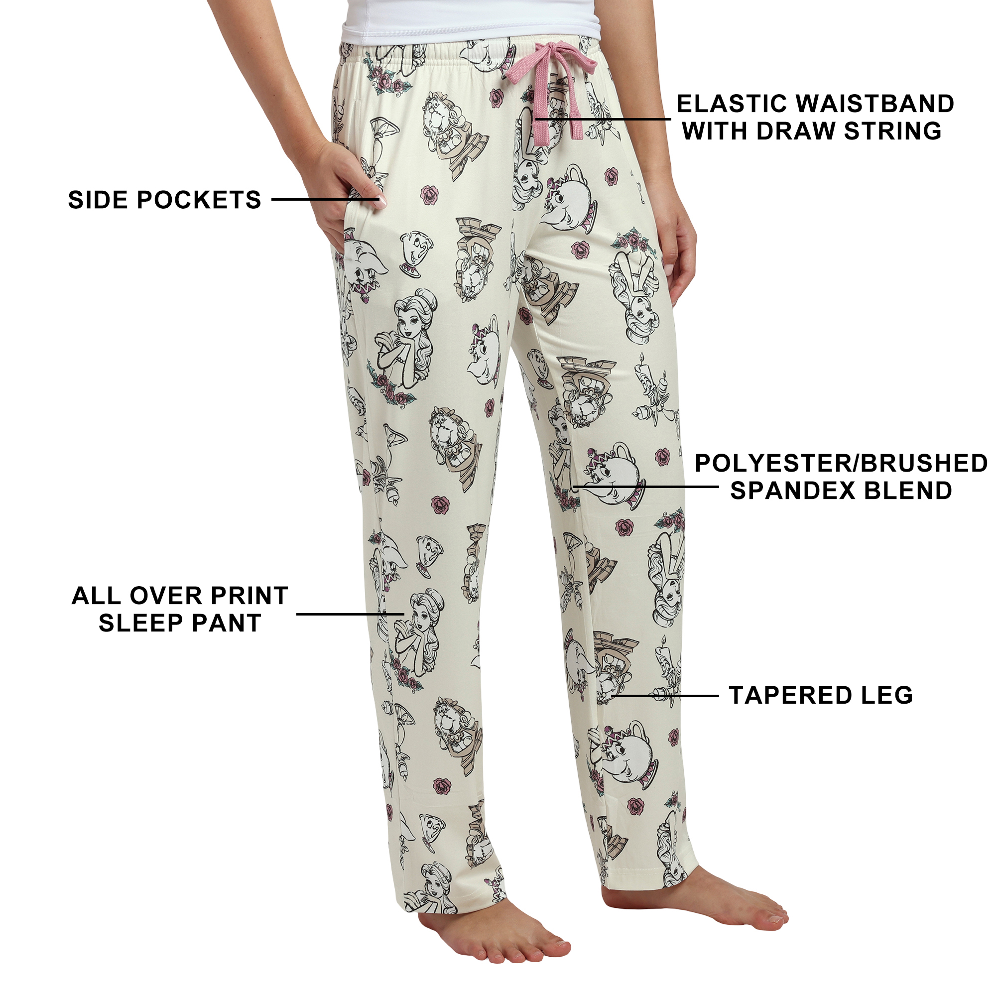 Disney's Beauty & the Beast Women's Sleep Pajama Pants - Walmart.com
