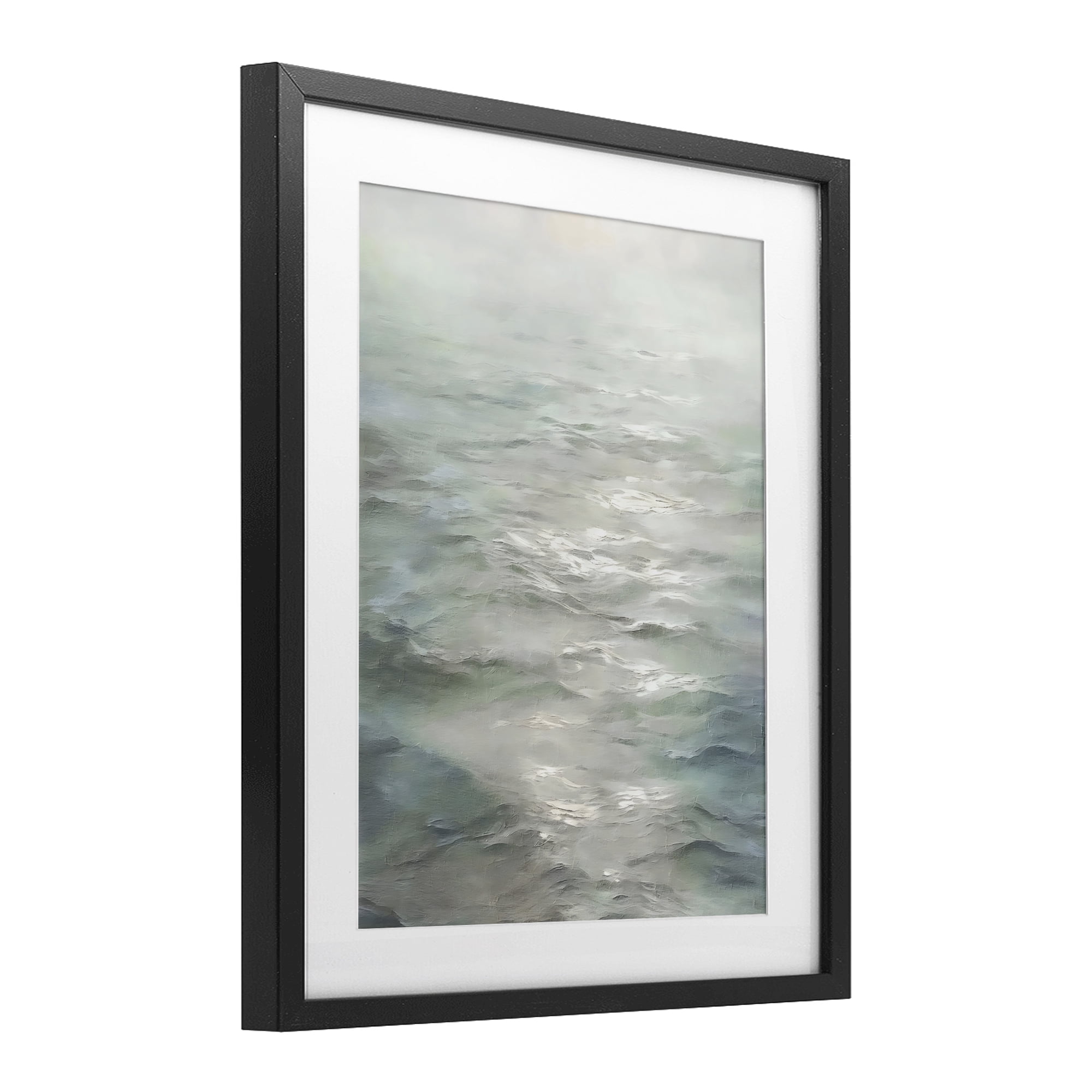 Stupell Industries Shallow Reflections on Sea Black Framed Print Under Glass, design by Riley B