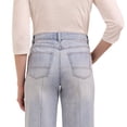 thumbnail image 6 of Martha Stewart Women's Wide Leg Pintuck Pant, High-Rise Soft Stretch Denim & Twill Trouser with Front Seam Detail, 6 of 7