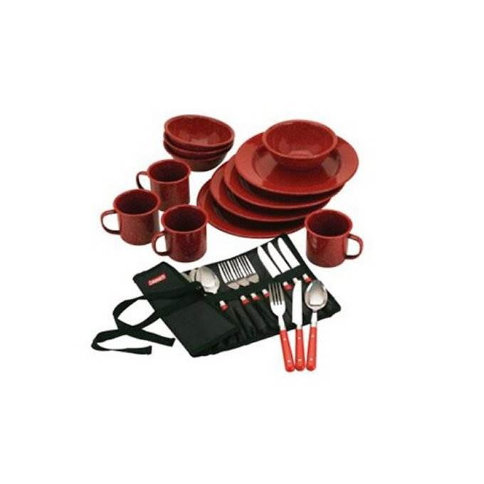 Enamel Dinnerware Coleman Camping Dinnerware Set COLEMAN Camping