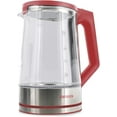 thumbnail image 4 of Aiwa 2-Liter Glass Electric Water Kettle, Cordless Hot Water Boiler with Auto-Shutoff, Red, 4 of 10