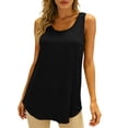 thumbnail image 5 of FengLS Women's Casual Tank Loose Comfortable Round Neck Tank Tops Summer Lightweight Tops Solid Color Layer Vest, 5 of 5