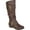 Brown, variant on Journee Womens Paris Hidden Wedge Riding Boots