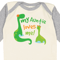 thumbnail image 4 of Inktastic My Auntie Loves Me Dinosaur Boys Long Sleeve Baby Bodysuit, 4 of 5