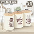 thumbnail image 5 of Fkszll 3Pcs Food Storage Canister Set, Airtight Vintage Coffee Sugar Canisters Set, Coffee Sugar Tea Storage Container Jar with Wooden Lid for Kitchen, 25 oz, 5 of 9