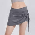 thumbnail image 3 of HomeGardon Yoga Shorts for Women,Womens Shorts Womens Fashion Yoga Pants High Waist Hip Lifting Running Pants Fake Two Piece Wrinkle Sports Skirts Yoga Shorts,S-XXL, 3 of 6