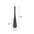 thumbnail image 3 of Bottle Brush Long Handle Soft Bristle Silicone for Water Bottles, Narrow Neck Cup Cleaning, Walnut Color | 2-in-1 Removable Head | Durable, Gentle on Glassware, Blender & Juicer Safe | Compact, 3 of 8