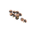 thumbnail image 3 of pitrice 10 Pieces Billiards Cue Tip Screw Pool Durable Tips on Billiard Repair Cue Brown 13MM, 3 of 6