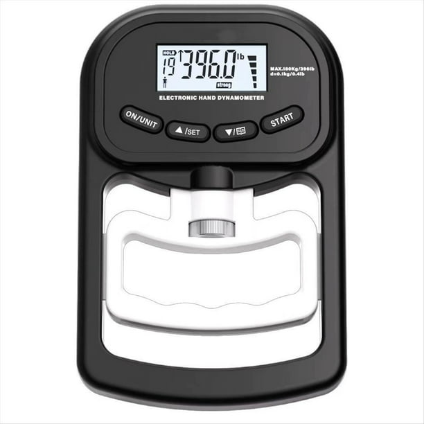 Dinamómetro de Mano, Entrenador de Fuerza de Agarre, Comprobador Electrónico de Fuerza de Agarre, Fortalecedor de Agarre, 180 Kg