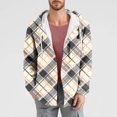 thumbnail image 2 of Dovford Men's Long Sleeve Quilted Lined Flannel Shirt Jacket with Hood 2025 Spring Fall, 2 of 5