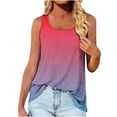 thumbnail image 2 of Summer Saving Usmisi Tank Tops Gradient Scoop Neck Sleeveless T Shirts for Women Comfy Lightweight Loose Ladies Vest Blouse Red M Up to 65% off, 2 of 5