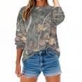 thumbnail image 2 of FDGIU Women's Oversized Sweatshirts 2025 - Fleece Pullover Crewneck Long Sleeve, Comfy Fall Winter Tops Casual Outfits, 2 of 7
