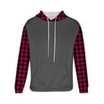 thumbnail image 5 of Mens Plus Size Hoodies Big & Tall M-4X Fleece Lined Long Sleeve Sweatshirts with Pocket Pullover Plaid Printed Warm Going-Out Streetwear Hoodie Tops, 5 of 5