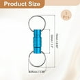 thumbnail image 2 of Uxcell Quick Release Keychain, Detachable Pull Apart Key Rings Clip Spring Split Snap Separate Keychains Lock Holder for Car Purse Bag Belt Blue 3, 2 of 7