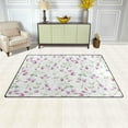thumbnail image 3 of Coolnut Lightweight Soft Area Rugs 60 x 39 inch (5'x 3'3"), Sweet Peas Watercolor Flowers Floor Mat for Kids Playing Room Hardwood Floor Living Room Nursery Rugs, 3 of 6