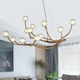thumbnail image 5 of LittleGlovo Vintage Tree Branch Glass Bulb Ceiling Pendant Lights Large Rustic Style Tree Branch Chandelier for Living Room Dining Room Foyer Kitchen Bar, 5 of 15