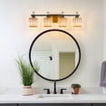 thumbnail image 3 of Over Mirror Crystal Bathroom Vanity Light 4-Light BlackGold Vanity Light for Bathroom Dressing table, 3 of 10